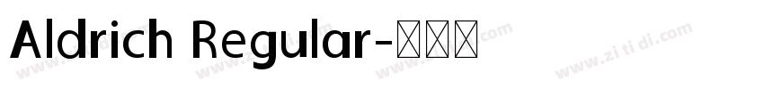 Aldrich Regular字体转换